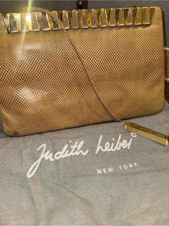 Judith Leiber Handbags - Judith Leiber Karung exotic snake skin cross body with dust bag and comb